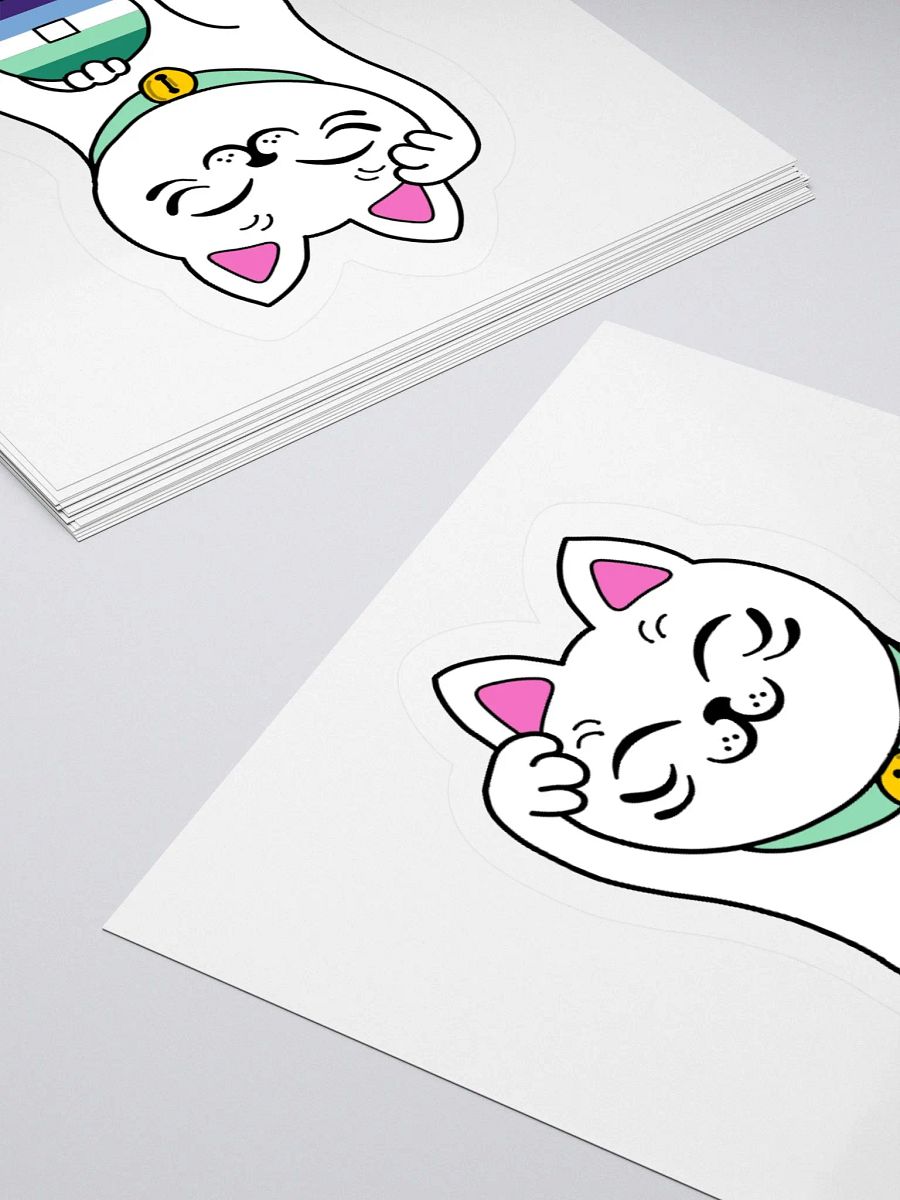 Maneki neko gay man pride sticker product image (12)