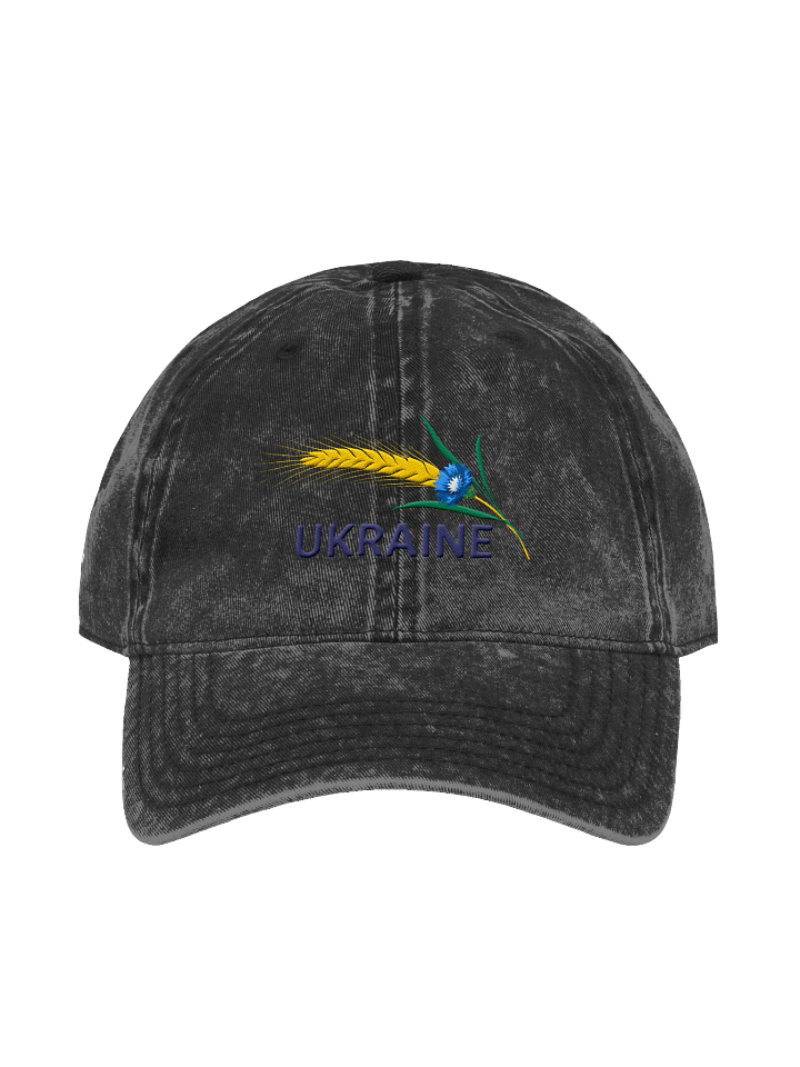Ukraine Wheat Cornflower Agricultural Heritage Ukrainian Symbol | Otto Vintage Wash Dad Hat | Embroidered product image (1)