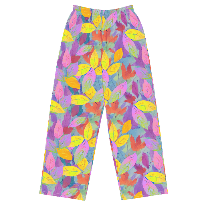 Yellow Pink Leaves Pants product image (1)