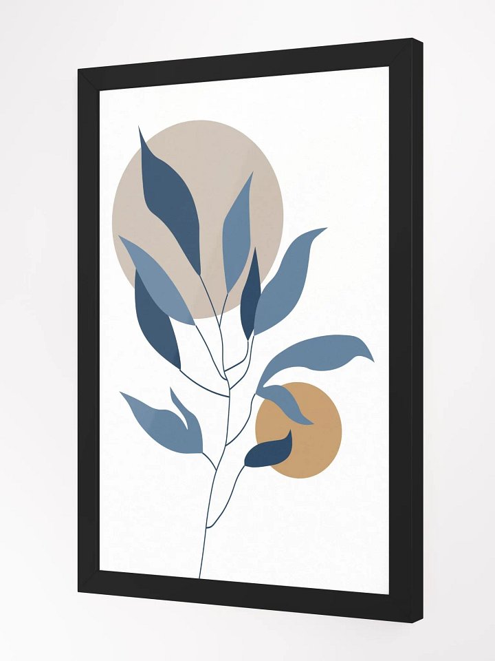 Modern Leaves and Circles Framed Poster product image (10)