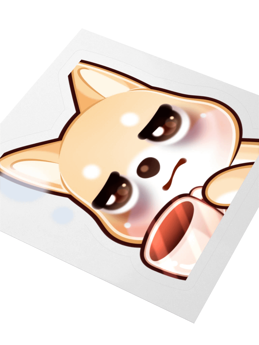 Shiba Coffee Emote Sticker product image (5)