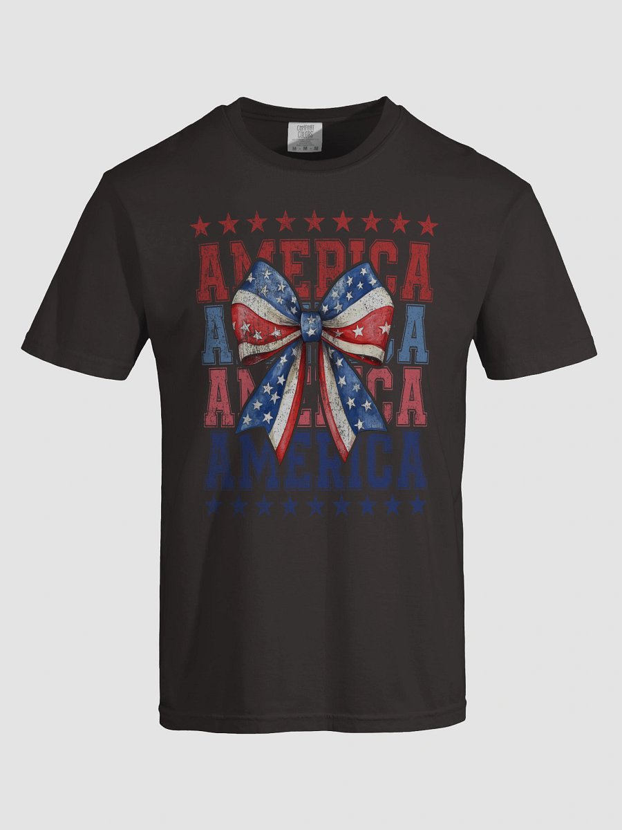 Stars & Stripes Bow Patriotic T-Shirt product image (50)