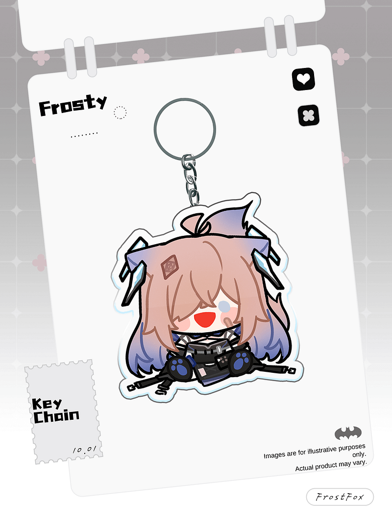 [FROSTY] Cyber Fox Acrylic Key Chain