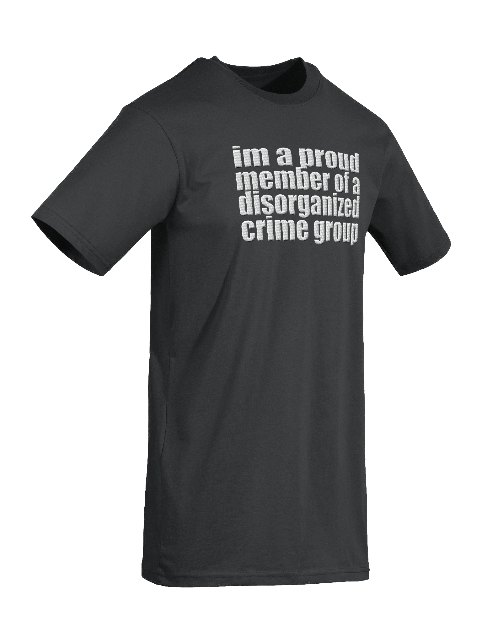 disorganized crime dark embroidered tee product image (8)