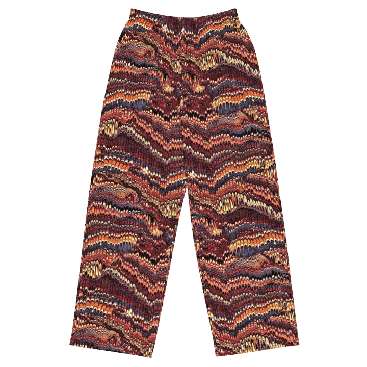 Earthtone Marbling Pattern Wideleg Pants product image (2)