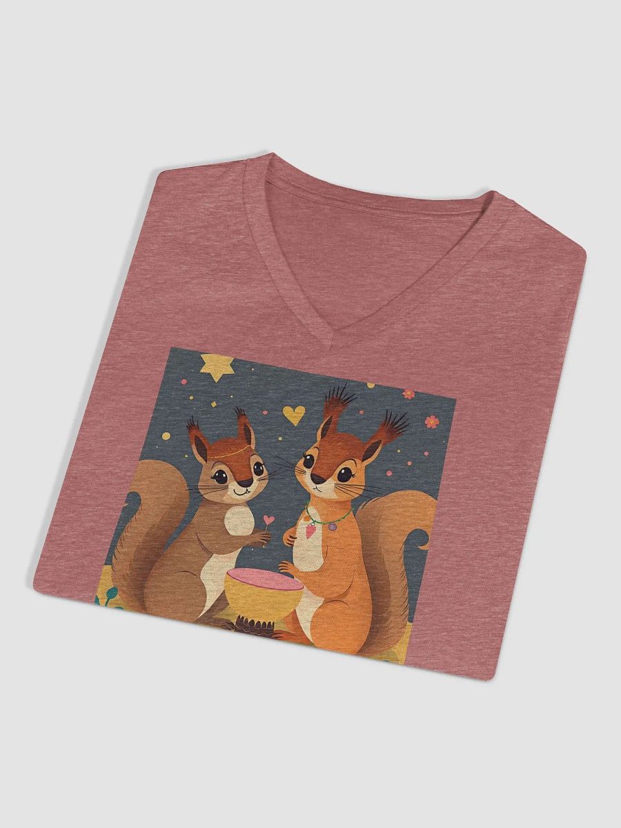 Whimsical Love Squirrels V-Neck Tee product image (3)
