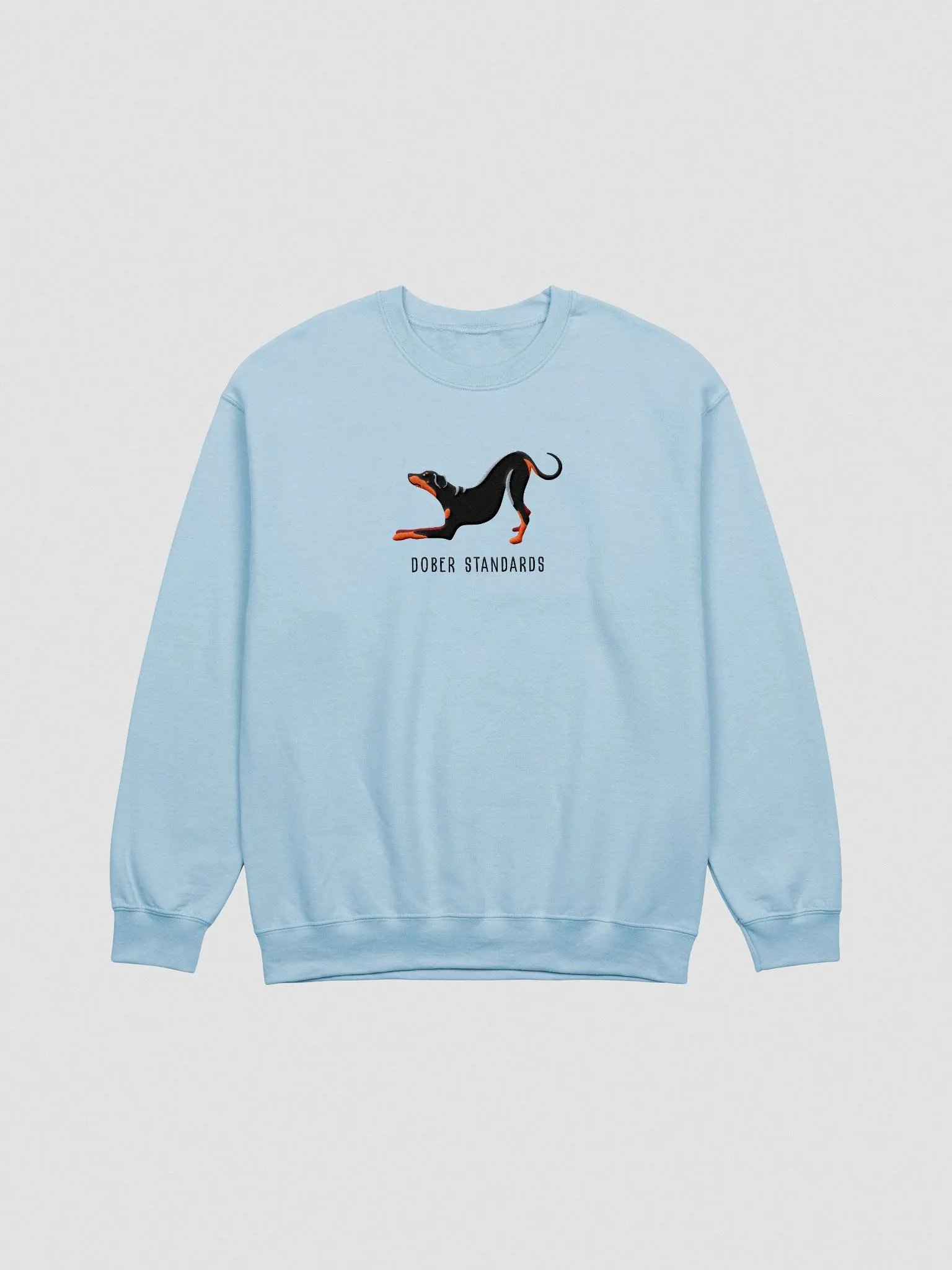 Dober Standards Sweatshirt (Embroidered) of a Doberman Pinscher(Full Tail & Ears) product image (4)