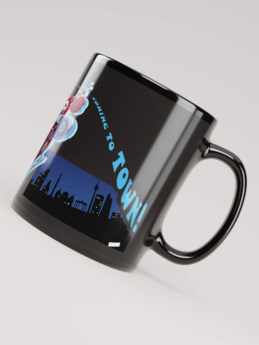 "Santa Claus is coming to town!" Scarvenmot Trio Black Glossy Mug product image (8)