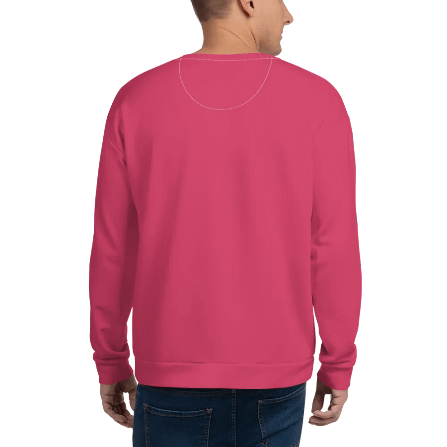 Plain Ruby Red True Summer Unisex Recycled Polyester Heavyweight Premium Sweatshirt by Treasure Pie product image (7)