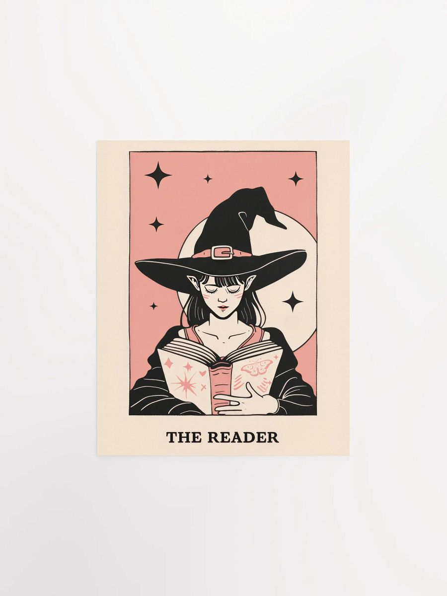 Pastel Pink& Black The Reader Tarot Card Art Print product image (30)