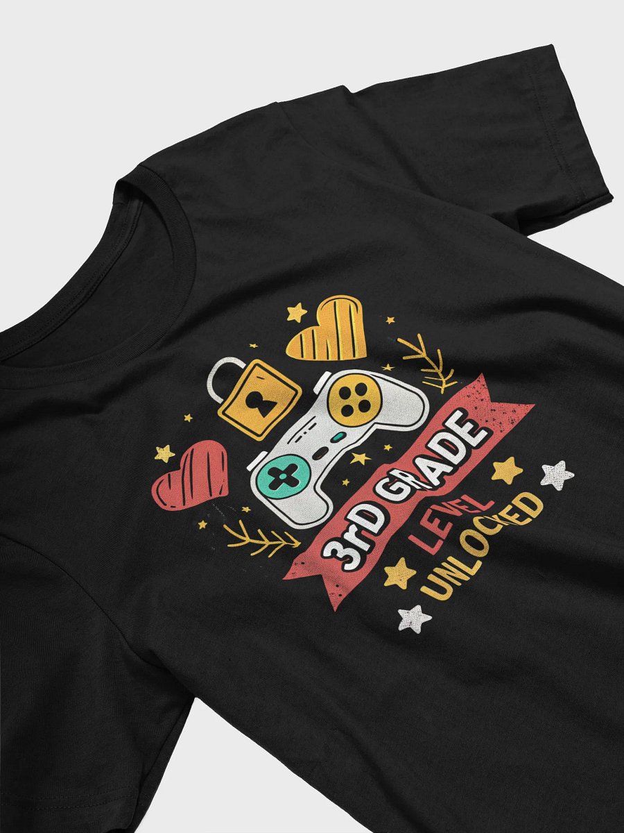 3rd Grade Level Complete T-Shirt – Gamer Graduation Shirt for Boys & Girls, Funny Third Grade School Video Game Tee product image (3)