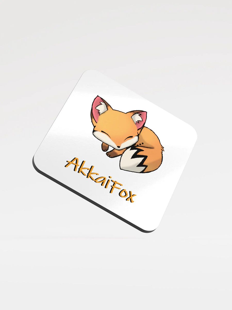 Sleepy Fox Corked Coaster product image (1)