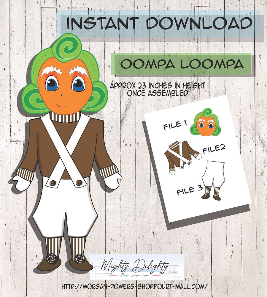 Oompa Loopma Digital Printable Party Decoration product image (1)