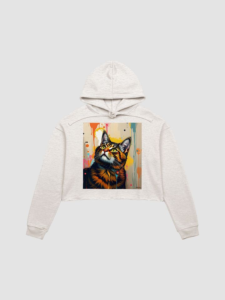 here kitty, kitty! Cozy Chic: Bella+Canvas Fleece Crop Hoodie product image (1)