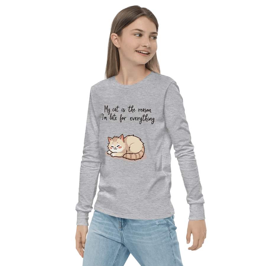 Cute Cat Excuse Long Sleeve Tee product image (3)