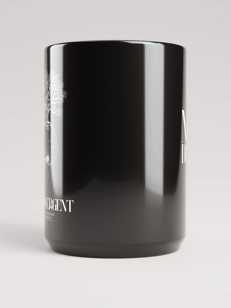 NEURODIVERGENT SKULL black glossy mug product image (2)