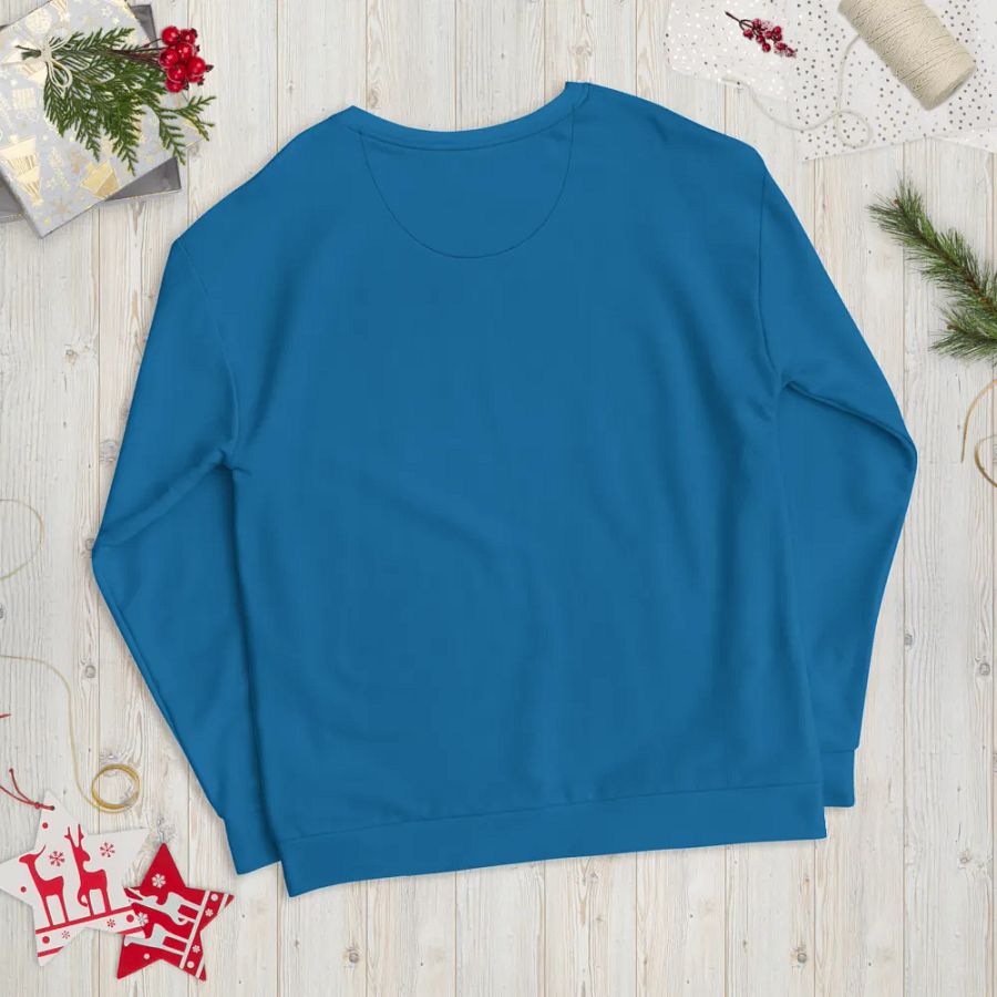 Plain Atlantic Blue True Summer Unisex Recycled Polyester Heavyweight Premium Sweatshirt by Treasure Pie product image (12)