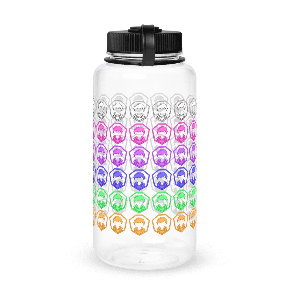 mythcafe sub badge water bottle product image (4)