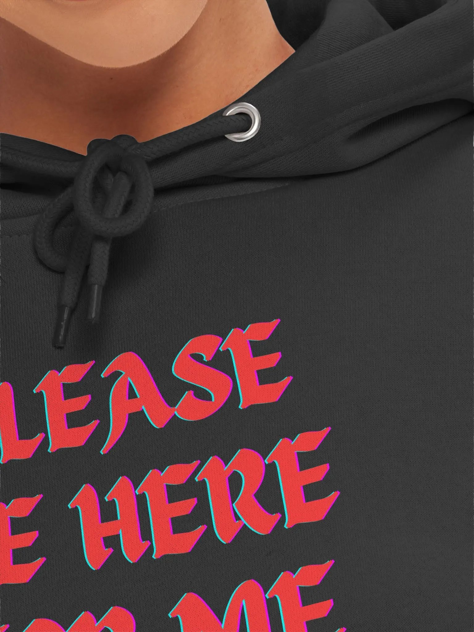 Be Here Plz Hoodie (Red Text) product image (7)