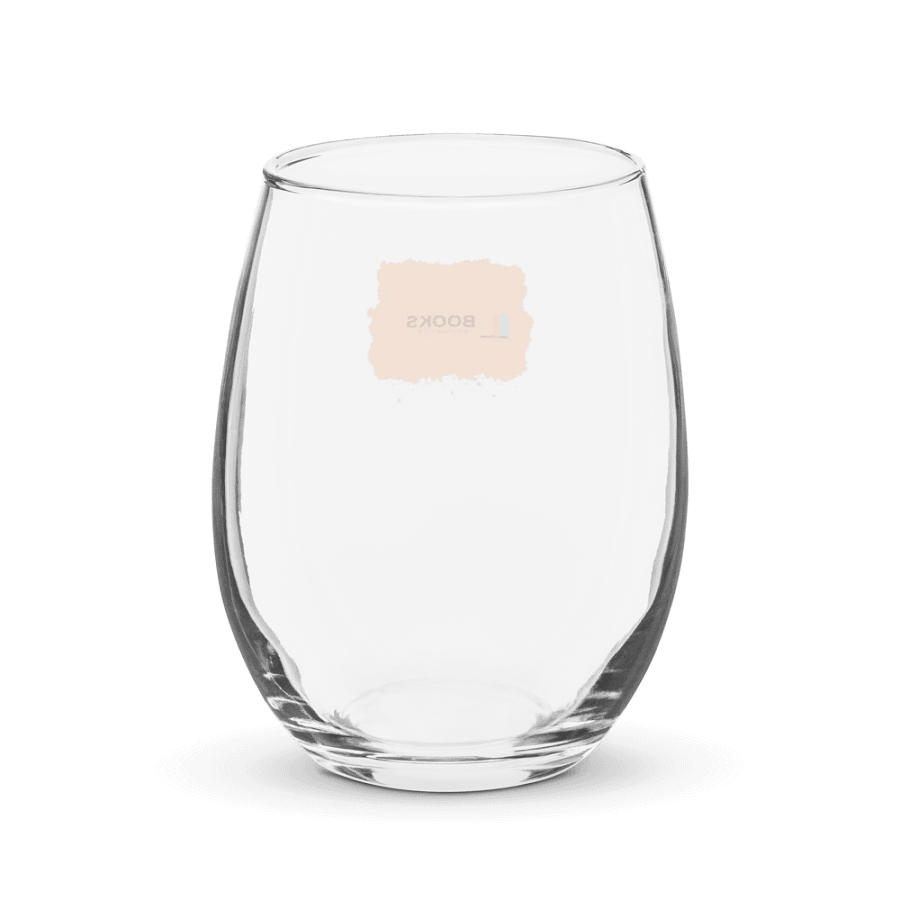 Books by DL White logo stemless wineglass product image (2)