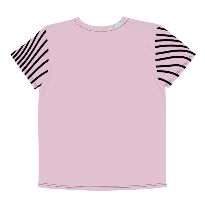 KIDS- GIRL TEE -BABY ELEPHANTS ( PINK) - All-Over Print Youth Crew Neck T-Shirt product image (2)