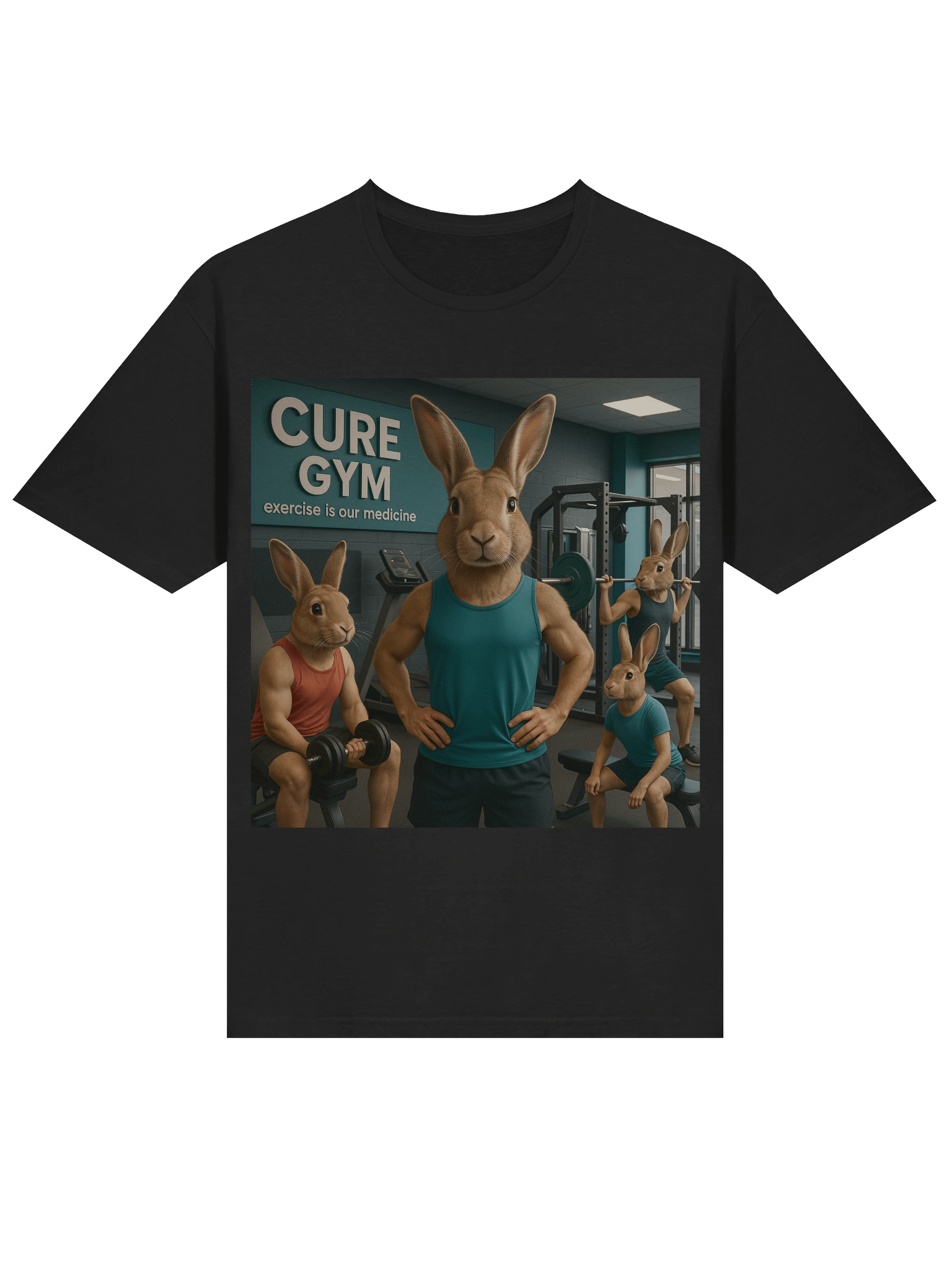 CURE GYM Rabbit Workout T-Shirt product image (25)