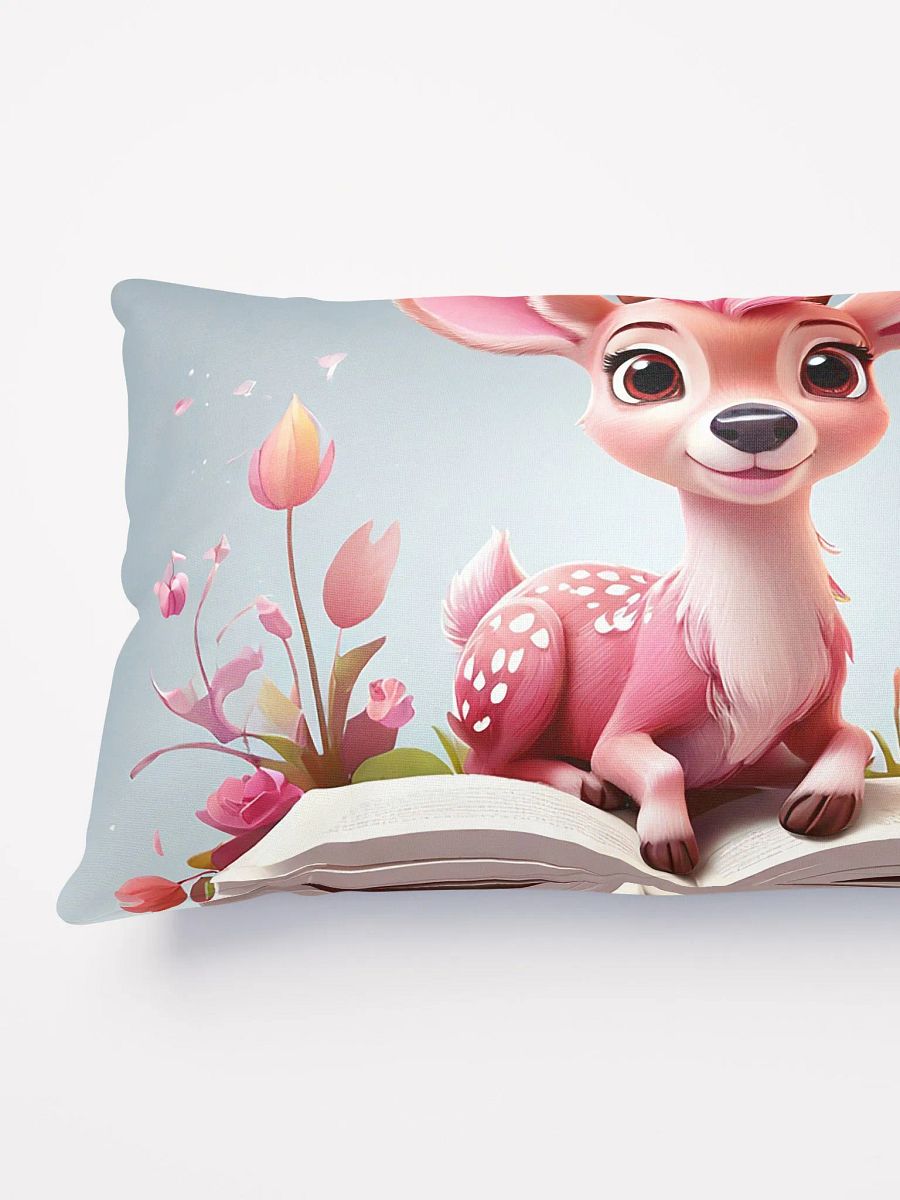 pink deer or fawn with flower and book product image (8)