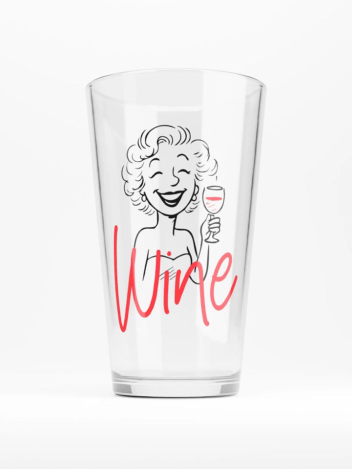 Red Wine Typography Pint Glass product image (1)