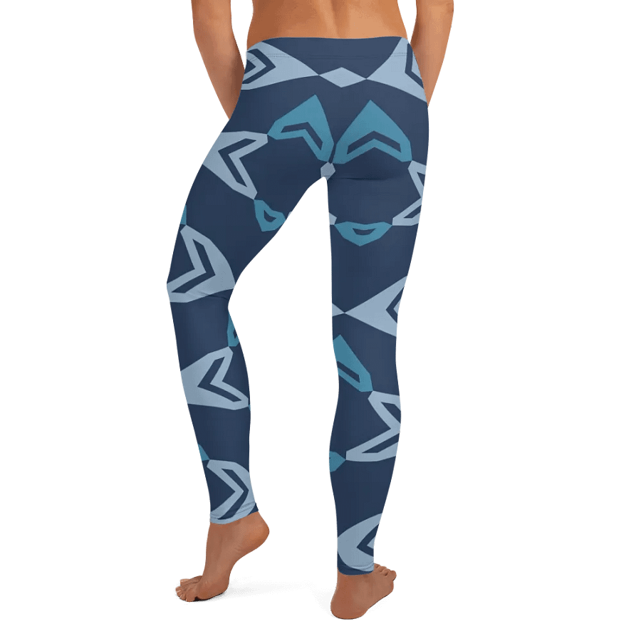 Symmetric Blue Geometric Allure Leggings product image (8)