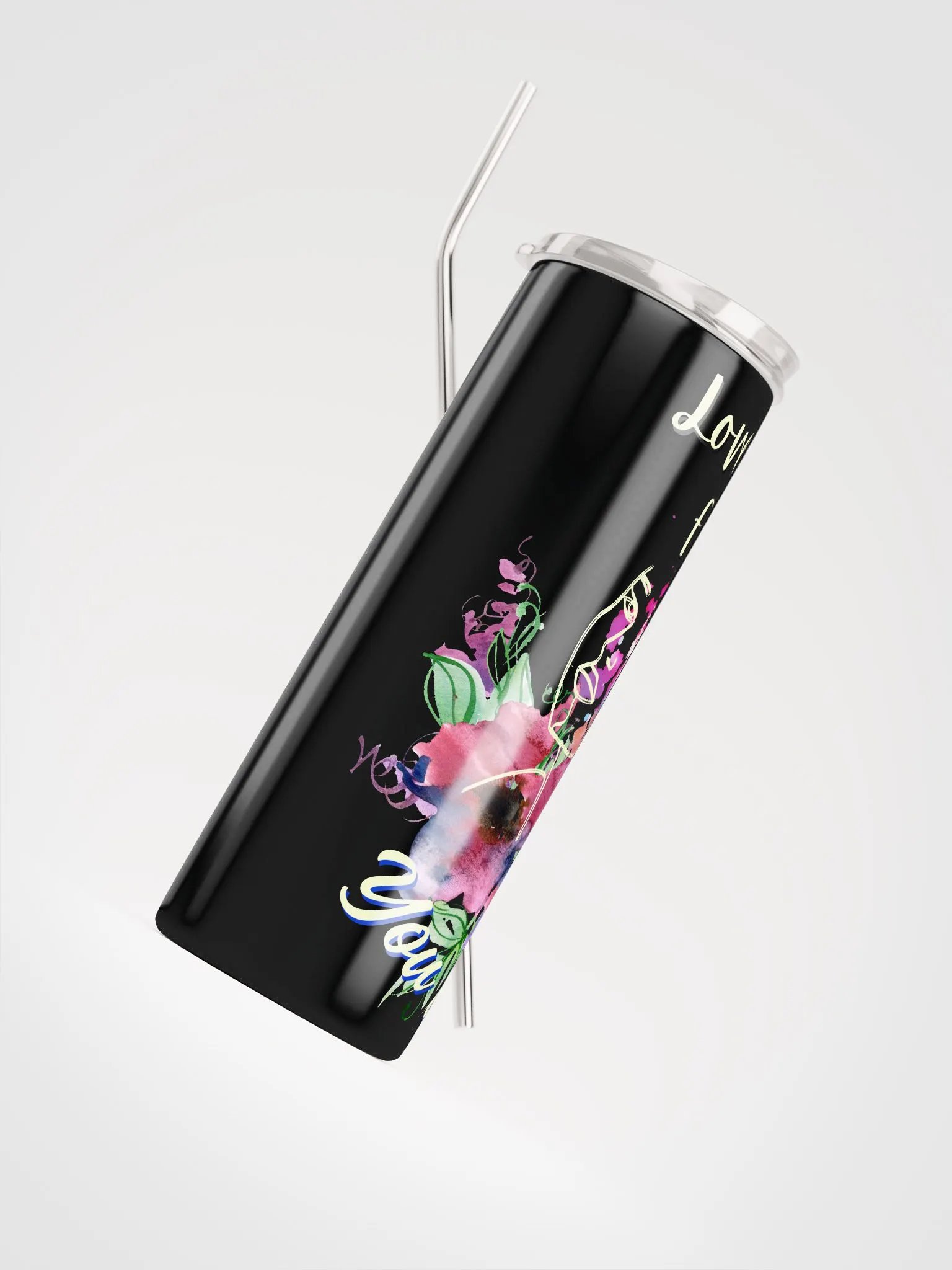 stainless steel tumbler colorful design for the artist. 'Love my Arty Friend'  Perfect gift for  colleague, friend who loves arty things product image (4)
