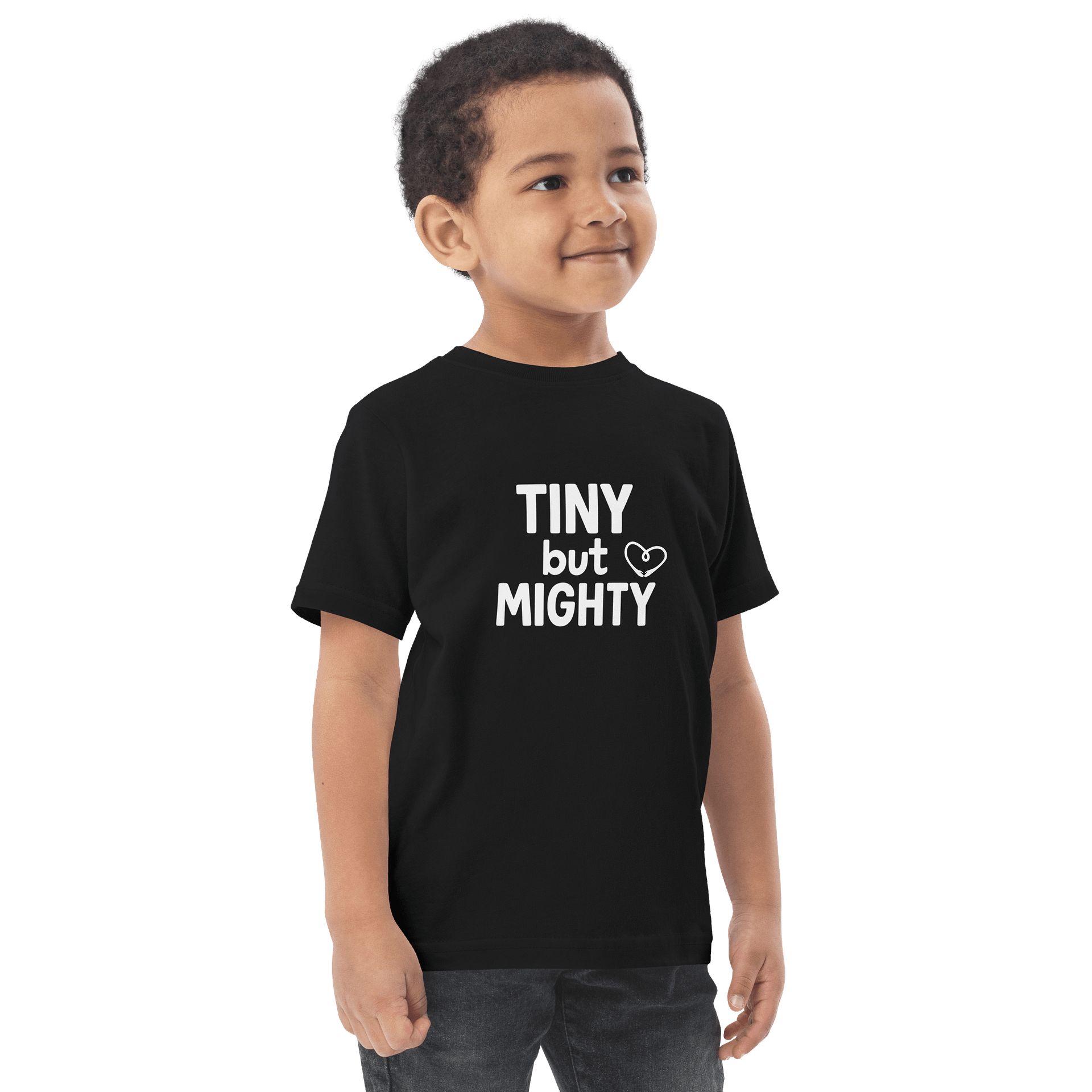 Tiny but Mighty Heart Toddler Jersey T-Shirt product image (2)