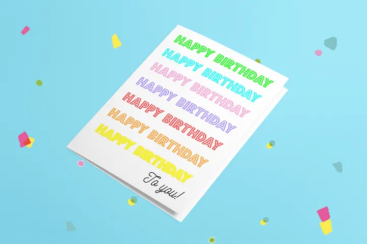“HPBD to you” card product image (2)