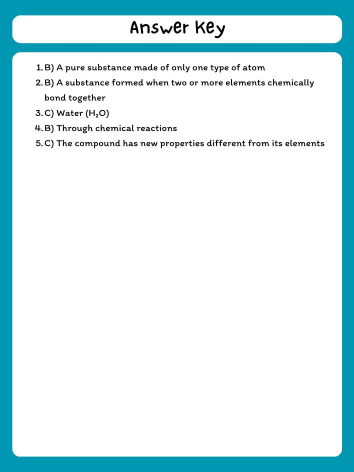 Elements and Compounds Reading Comprehension Passage & Questions product image (3)