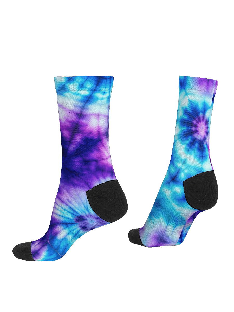 Blue Tie Dye Style EcoArt Crew: Premium Sustainable Socks product image (4)