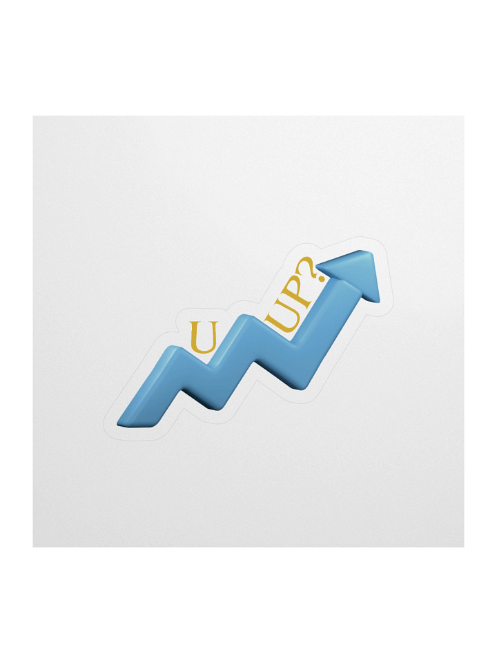 "U Up?" Blue Upward Arrow Trend Kiss Cut Stickers product image (1)