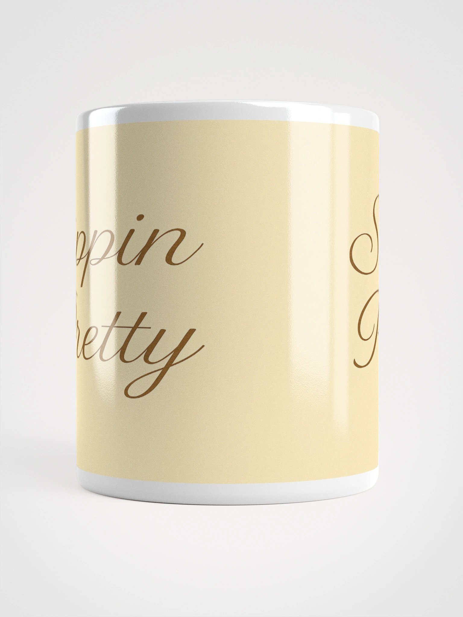 Sippin Pretty Yellow White Glossy Mug product image (15)