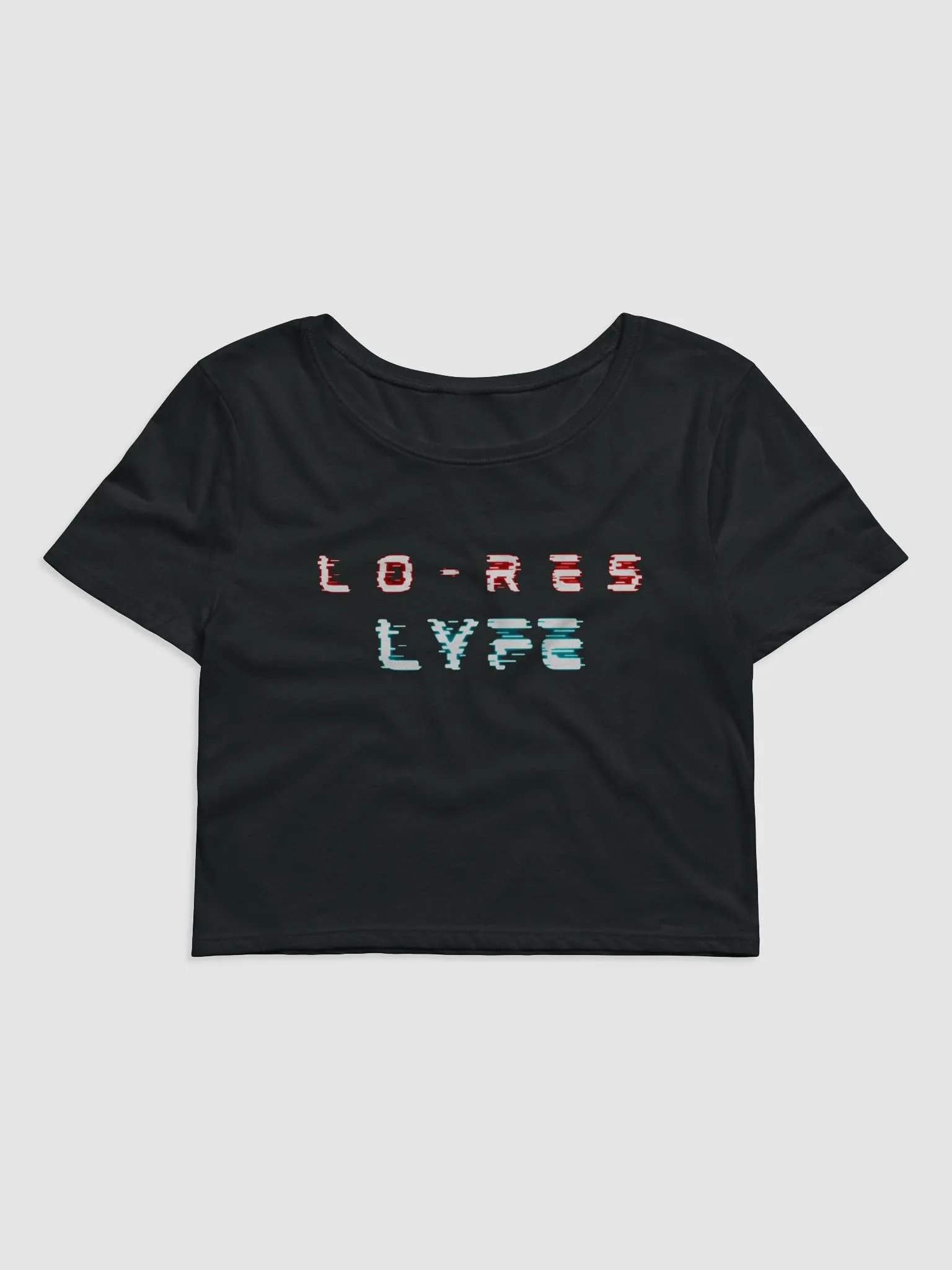LO-RES LYFE Glitch Crop Tee product image (1)