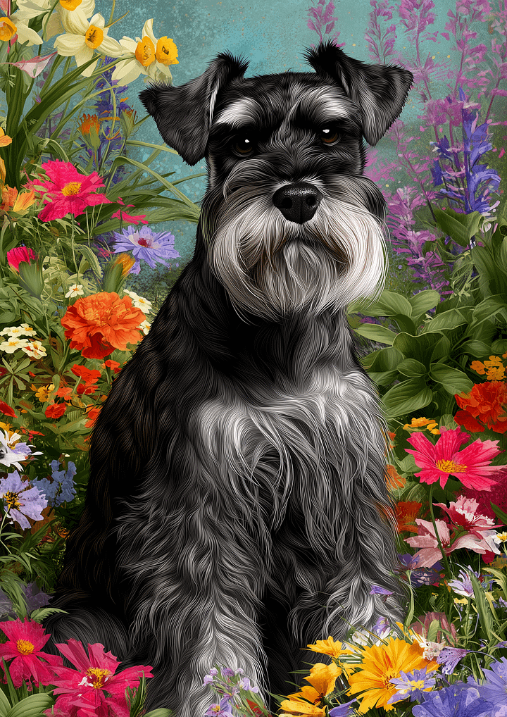 Schnauzer Bloom Downloadable Poster product image (2)