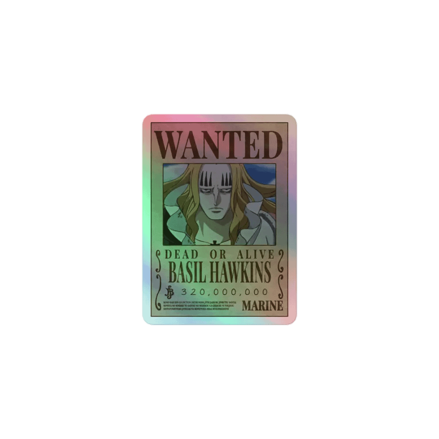 Basil Hawkins Wanted Poster Holographic Sticker Sheet product image (6)