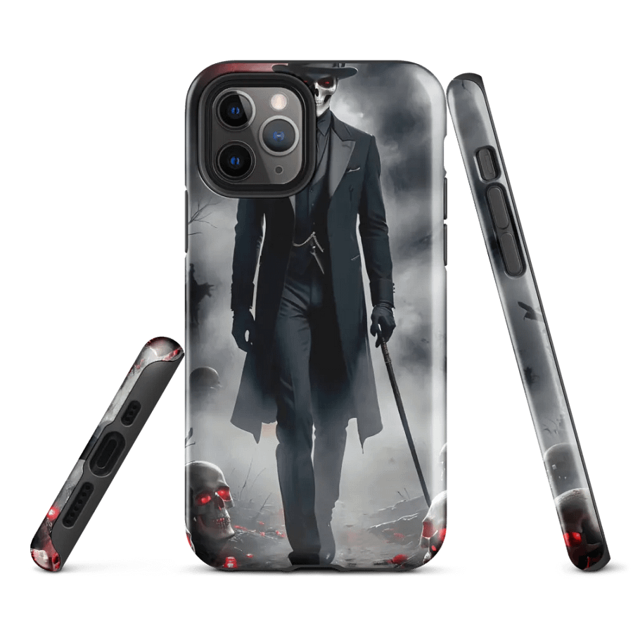Shadow Walker iPhone Tough Case - Mysterious Skull Gentleman Design product image (2)