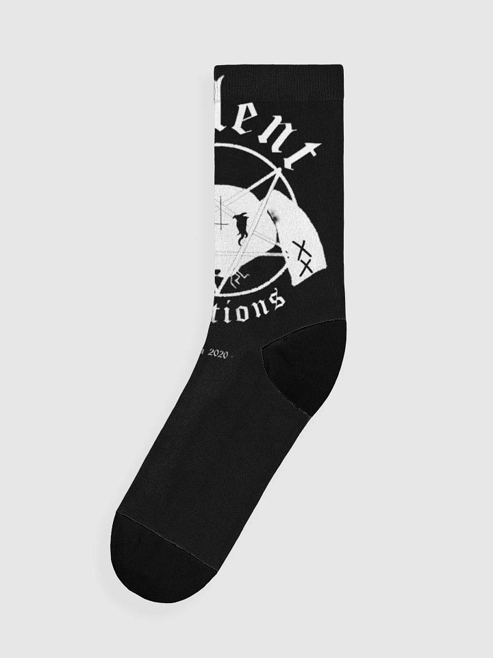 Black Metal Bunny Logo Socks product image (1)