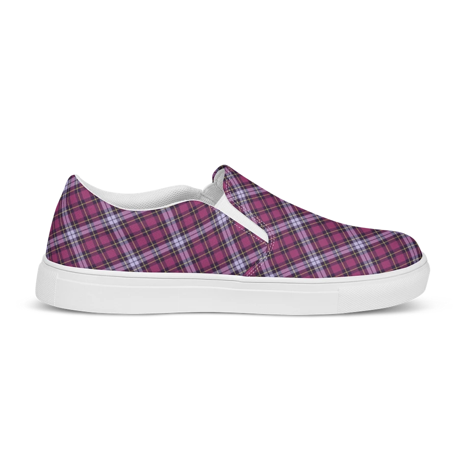 Bright Purple Plaid Women's Slip-On Shoes product image (5)