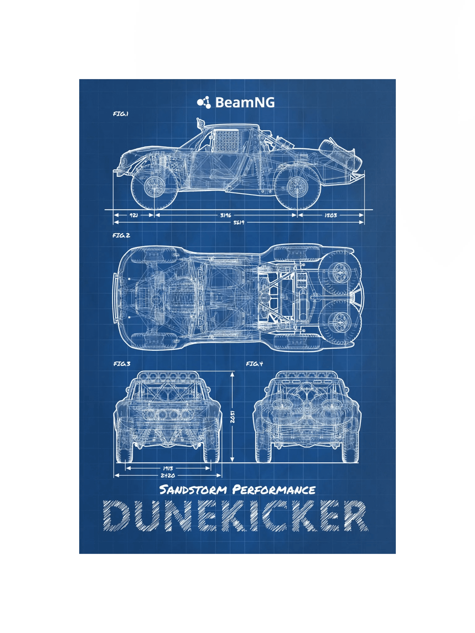 SP Dunekicker Blueprint Poster product image (2)