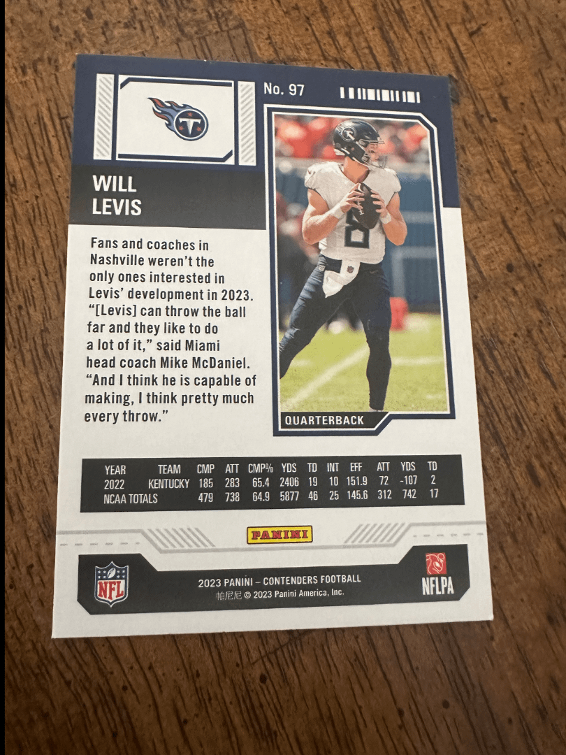 Rookie Will Levis product image (2)