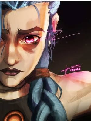 I do more than play video games here. First art upload on TikTok. Would you guys be interested in more of these??  #art #artist #digitalart #arcane #jinx #vi #leagueoflegends #tiktokart #photoshop #digitalpainting #painting 