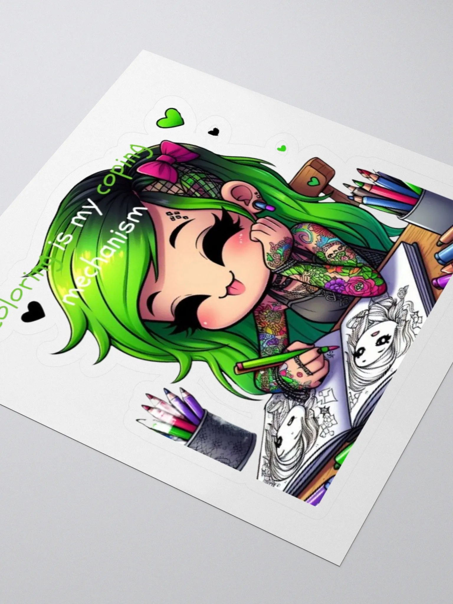 coloring is my coping mechanism sticker product image (3)