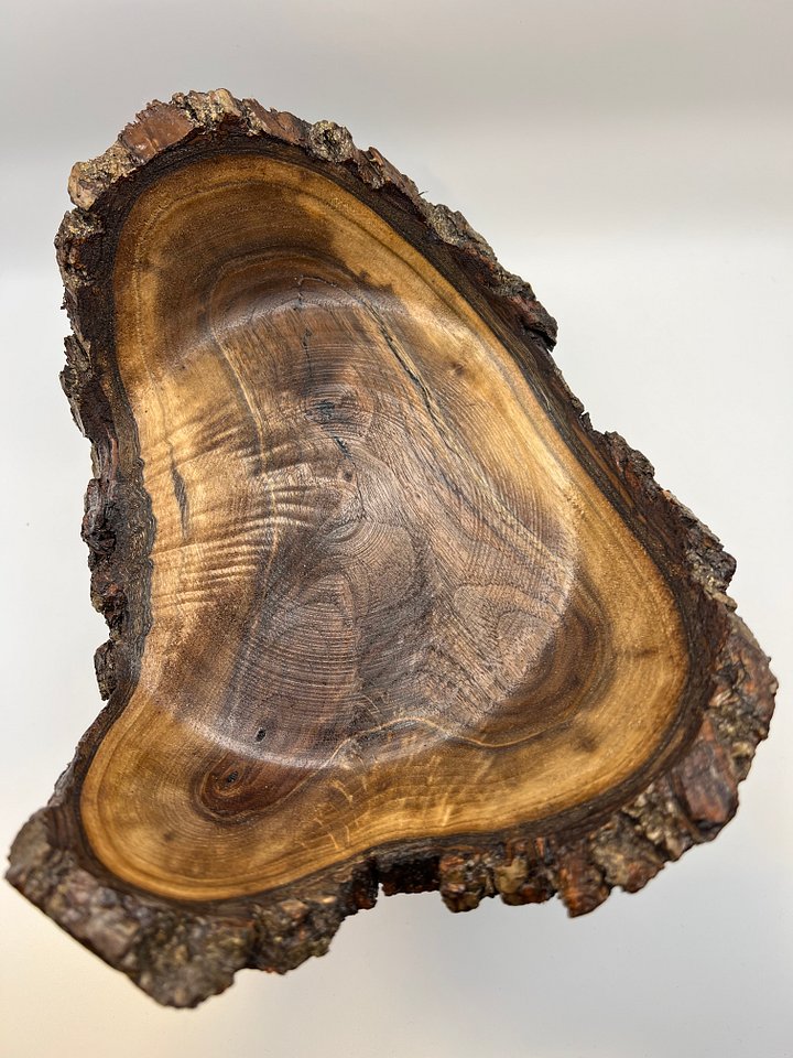 Tri-Corn Black Walnut Bowl — Live Edge Decorative Display Piece product image (1)