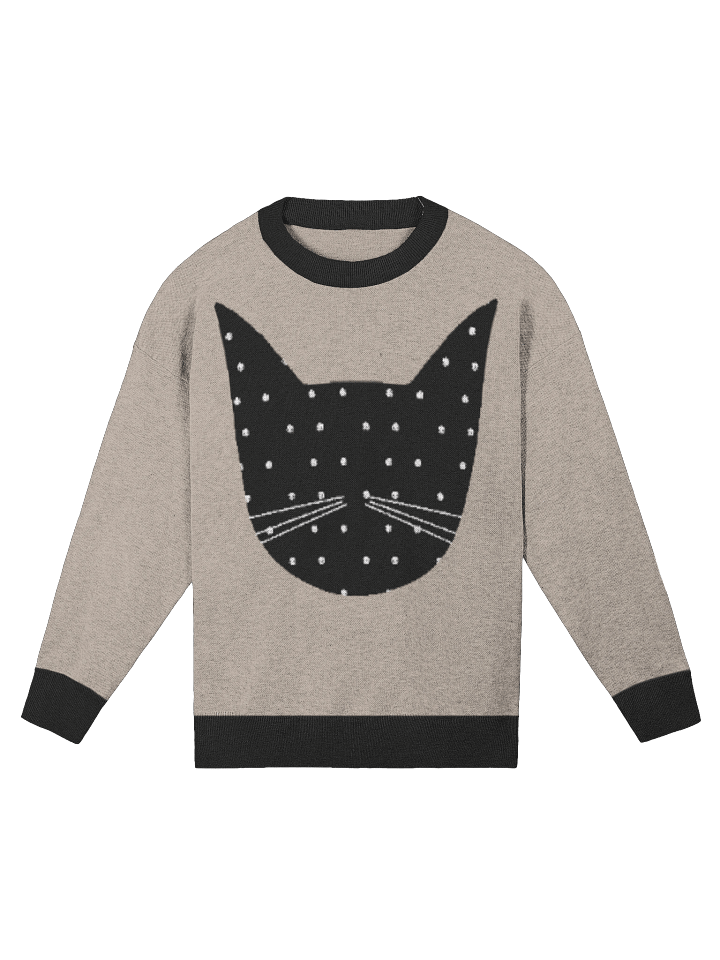 Meow Jacquard Crewneck Sweater product image (1)
