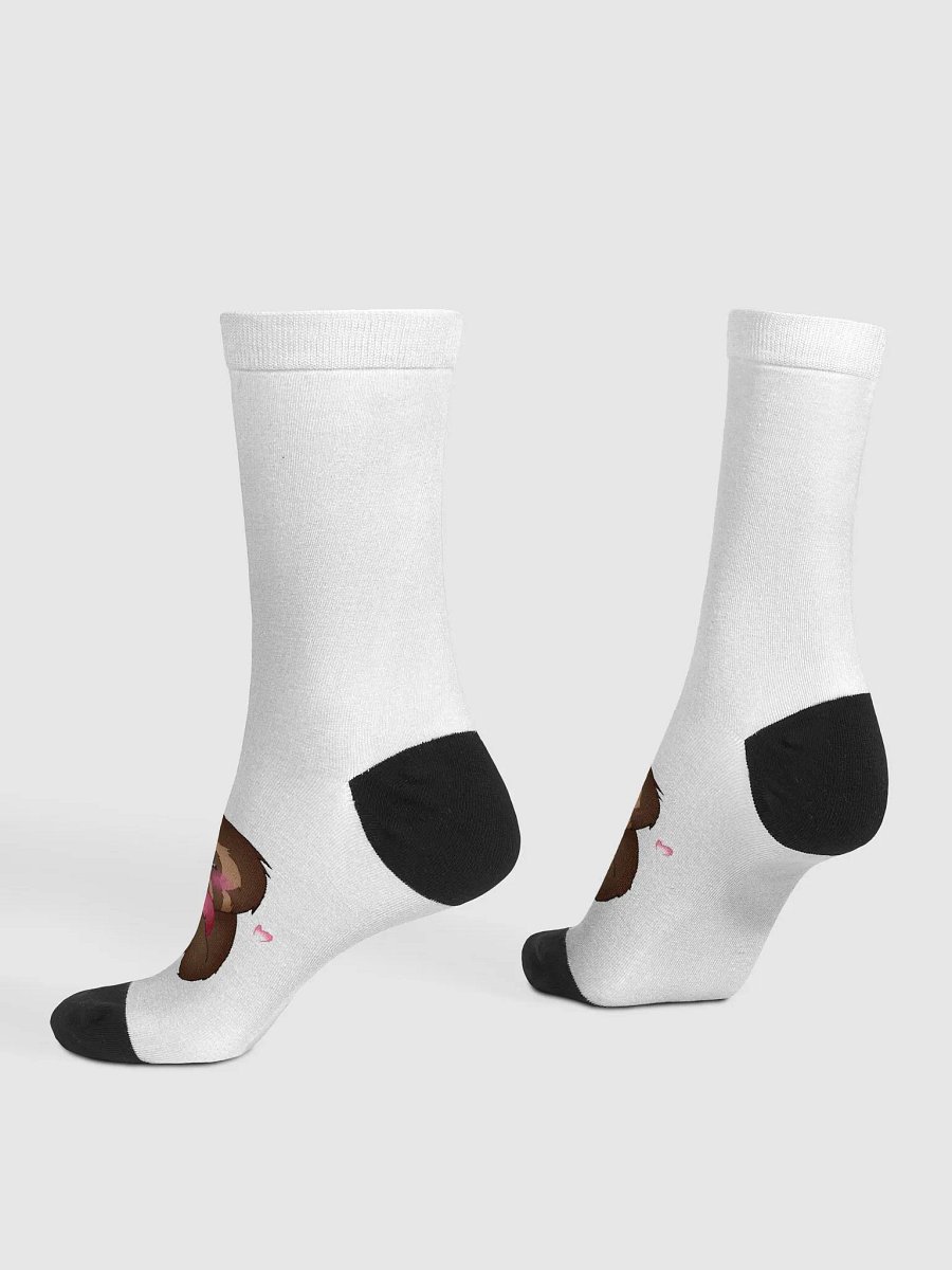 White Blushing Sloth Crew Socks product image (4)