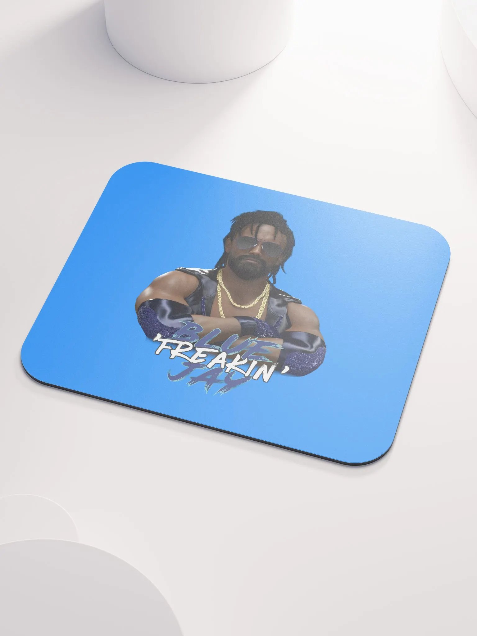 BTW Blue Freakin Jay mouse pad product image (3)